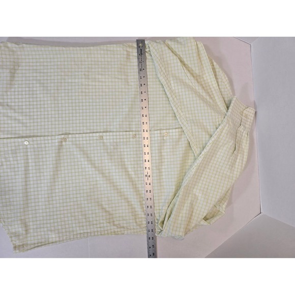 Banana‎ Republic Slim Fit Button Down Shirt Green Checkered XL - Picture 7 of 9